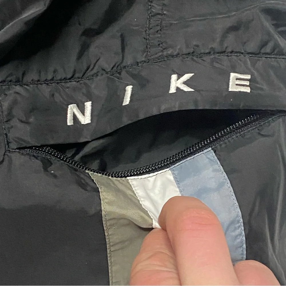 Vintage 90’s Nike Sportswear Men’s Black Embroidered Windbreaker Track Pants XL - Picture 5 of 11